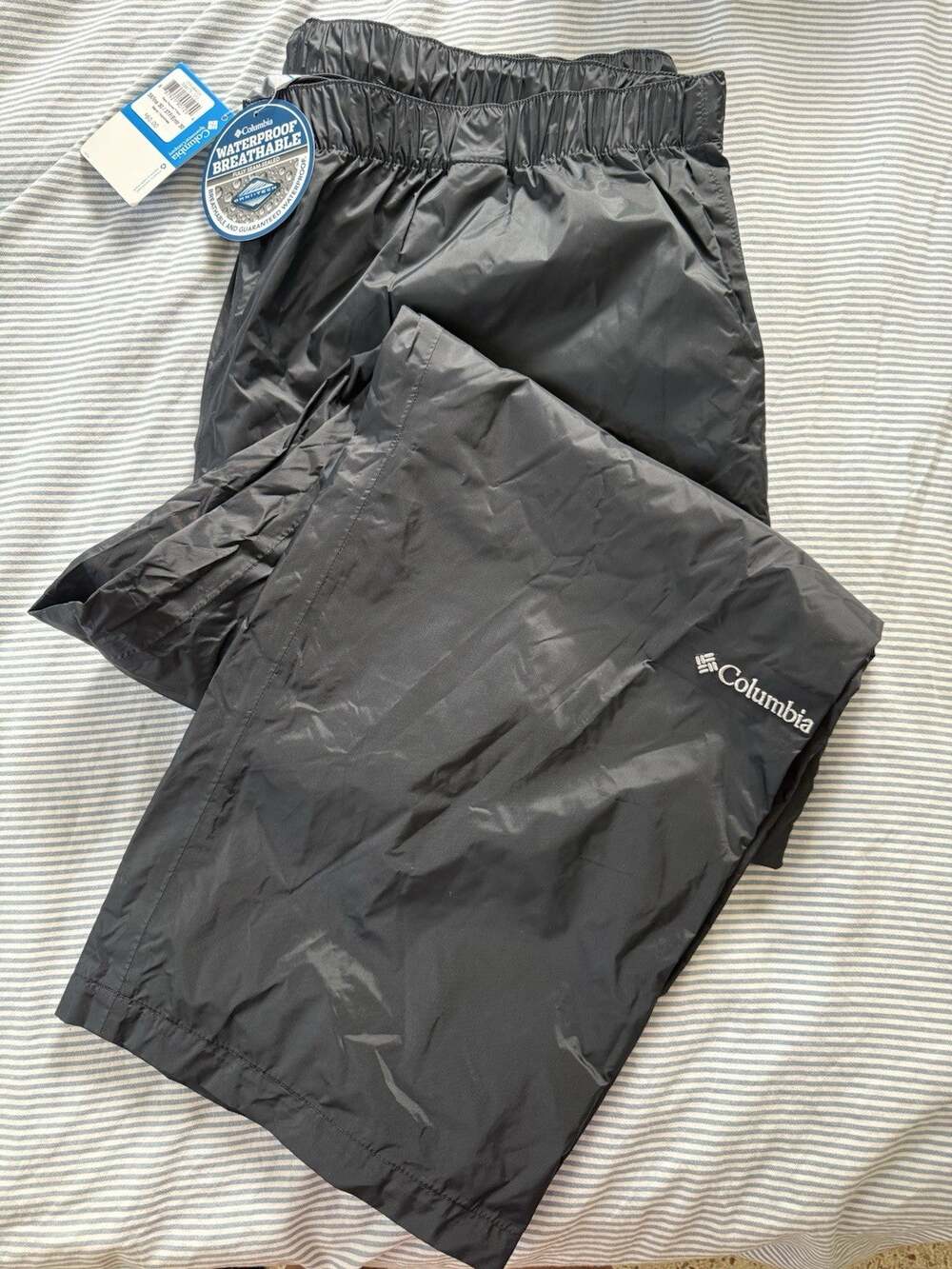 Columbia Pants Men's 3X Rebel Roamer Rain Black Omni-Tech Waterproof 30” Inseam
